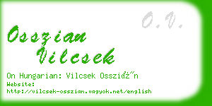 osszian vilcsek business card